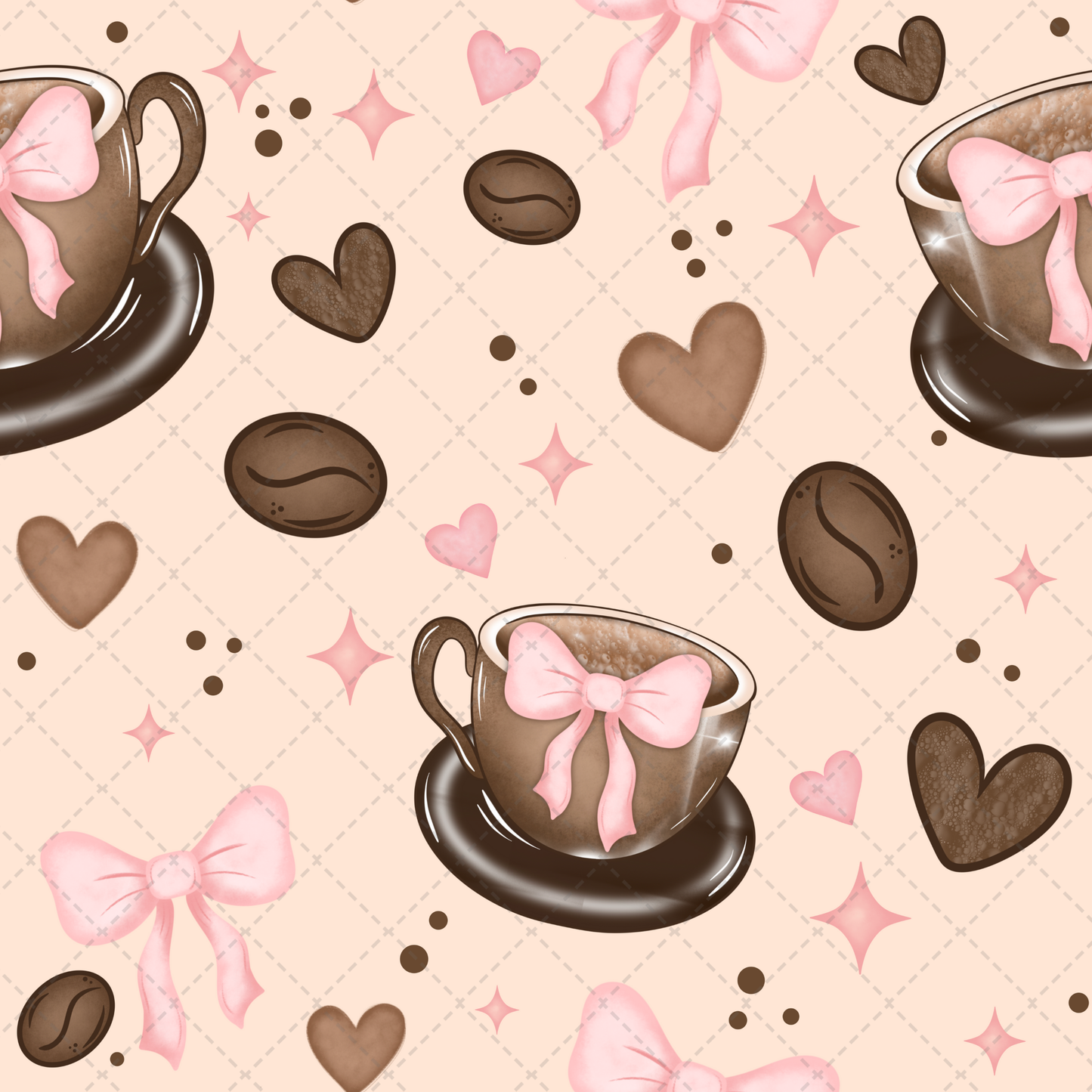 Coffee Bows Seamless