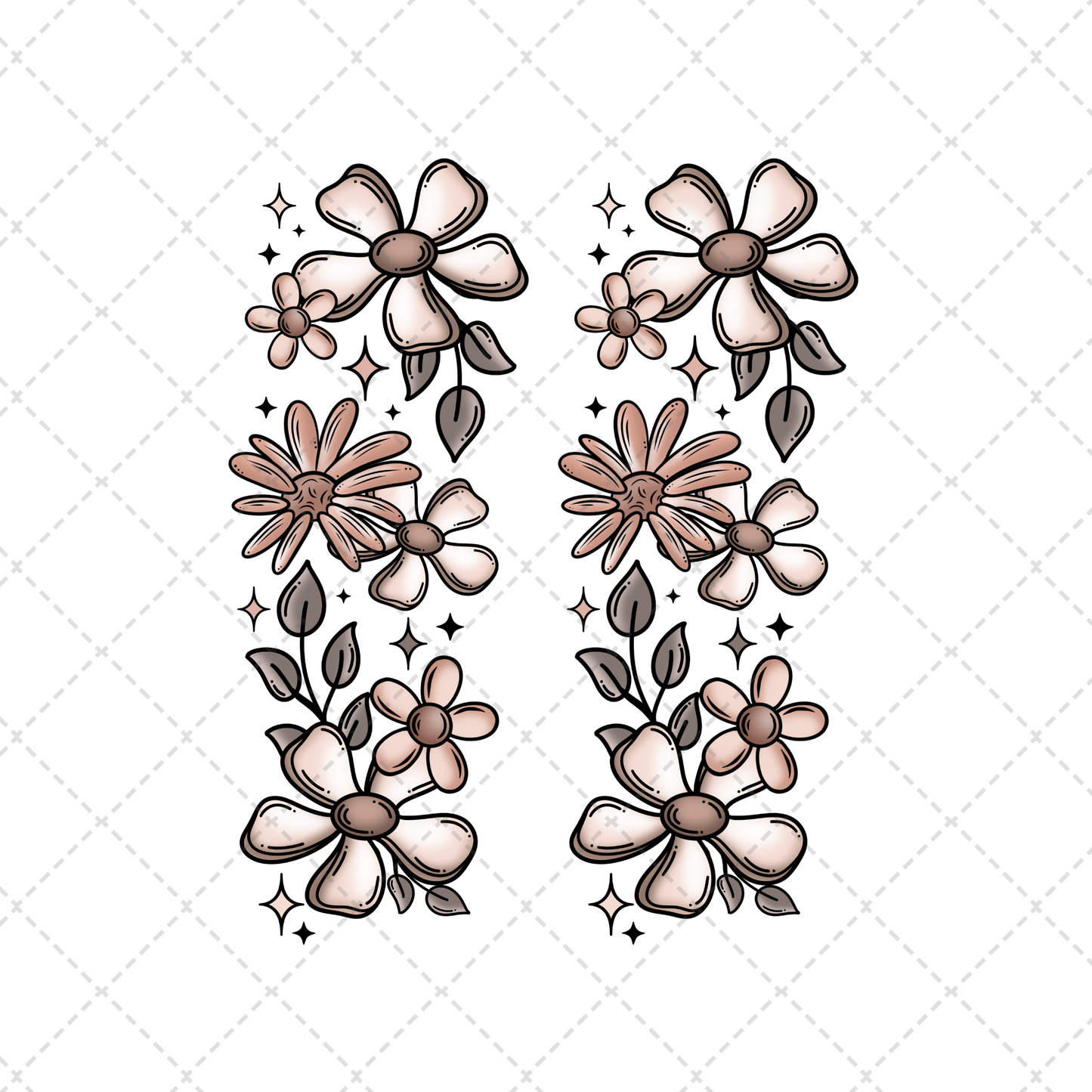 Floral Rib Cage ** TWO PART* SOLD SEPARATELY** Transfer