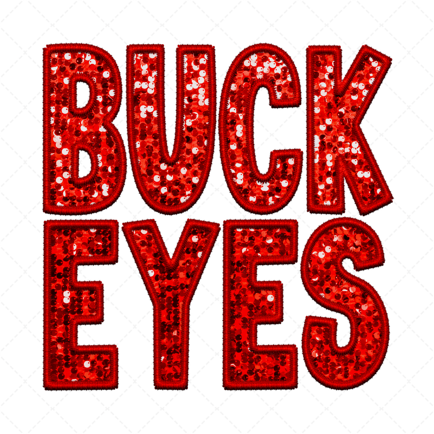 OH State Buckeyes Sequin Transfer