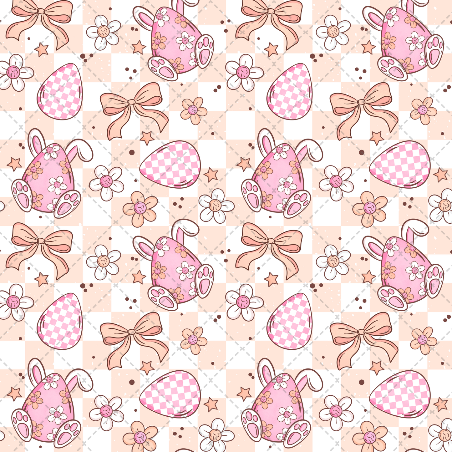 Retro Easter Seamless Transfer