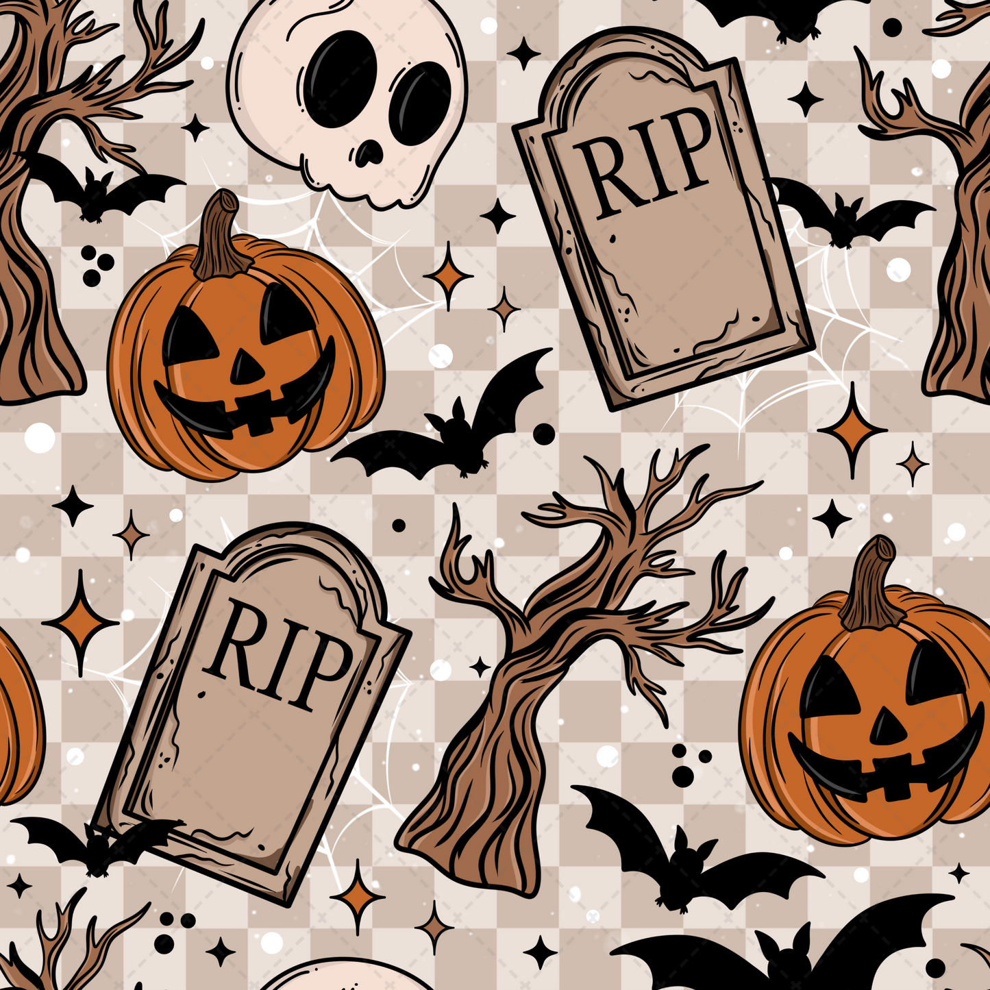 Large Halloween Seamless Tumbler Wrap