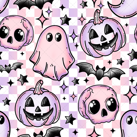 Pastel Spooky Seamless Large Tumbler Wrap