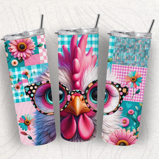 Groovy Chicken Tumbler Wrap Transfer