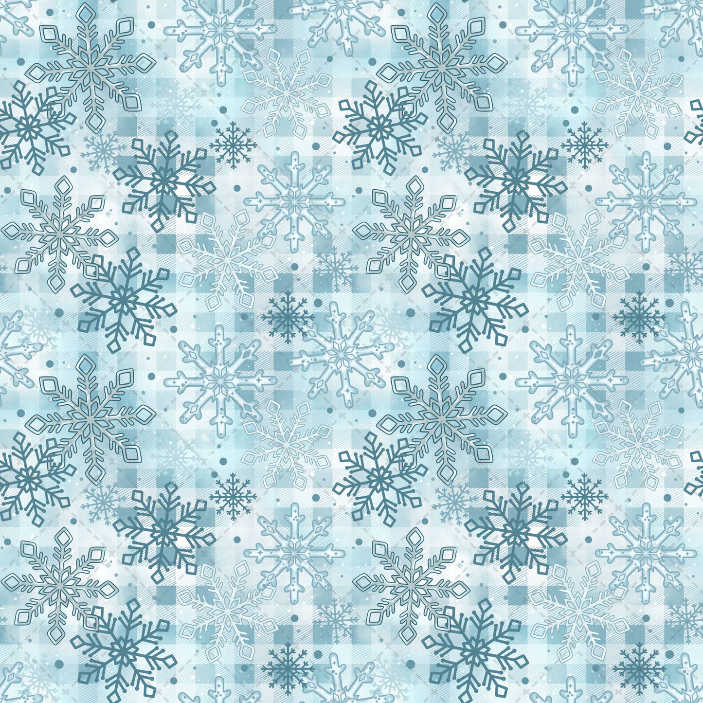 Blue Snowflake Seamless