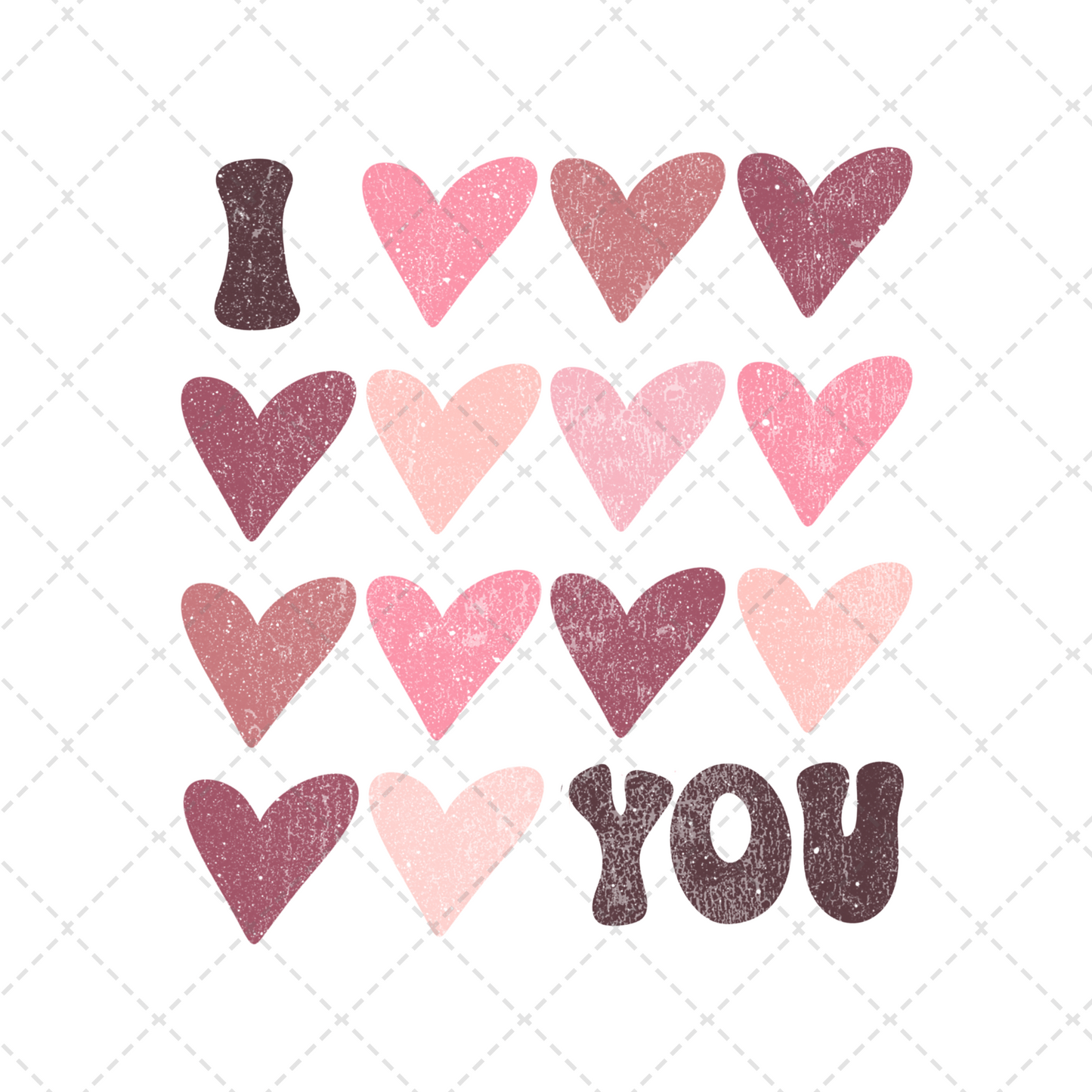 I Love You Hearts Transfer