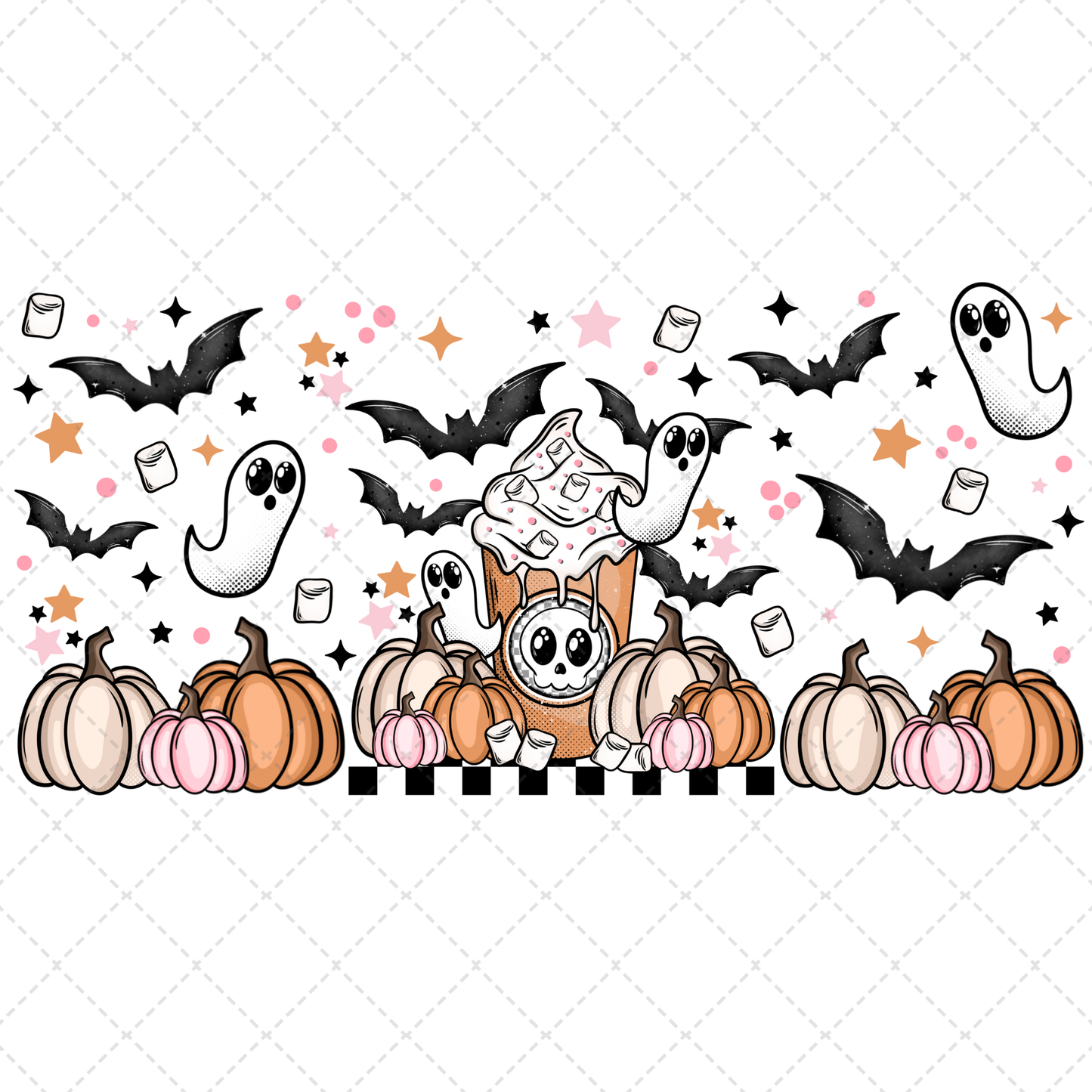 Cute Spooky Coffee 16oz Libbey Wrap