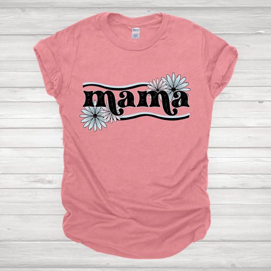 Mama Floral Waves Transfer