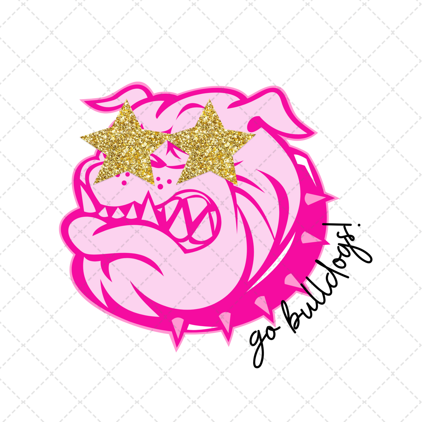 Pink Go Bulldogs Transfer