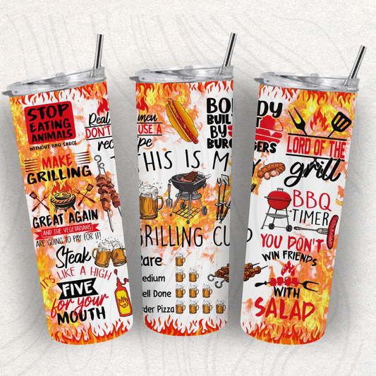Grilling Cup Tumbler Wrap Transfer