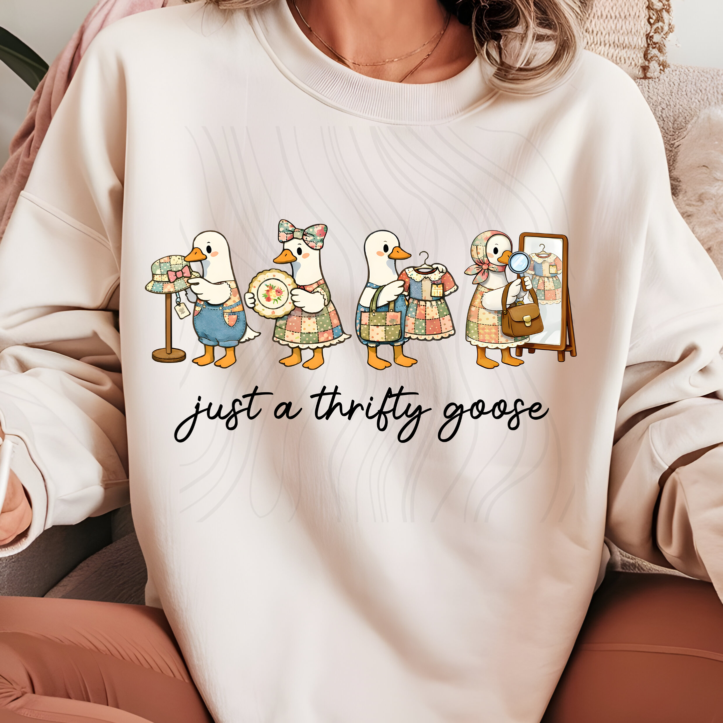 Just A Thrifty Goose Transfer