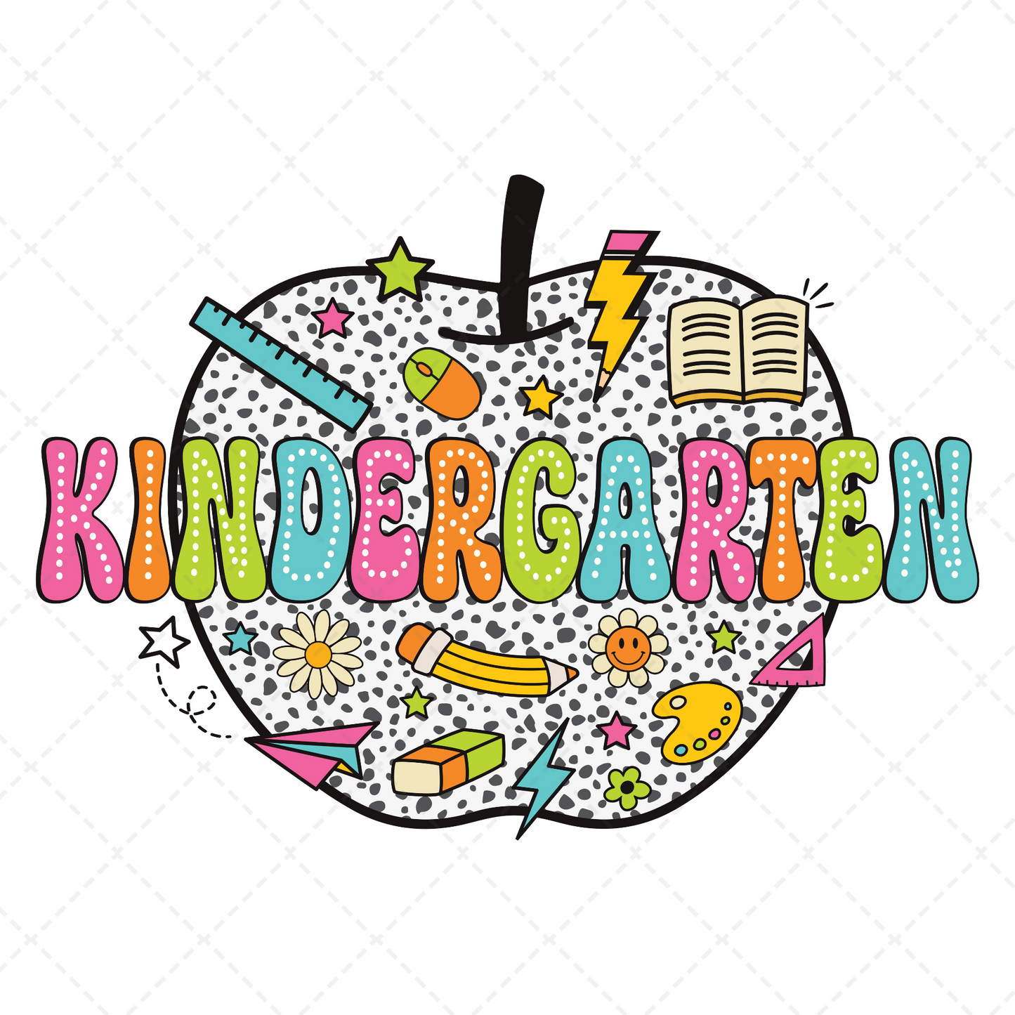 Kindergarten Dalmatian Apple Transfer