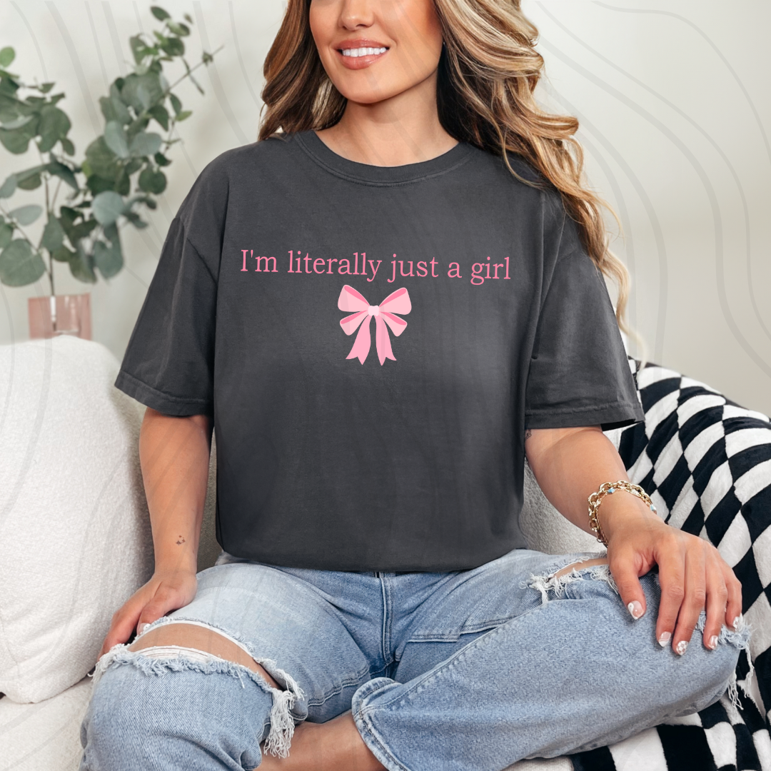 I'm Literally Just A Girl Coquette Transfer