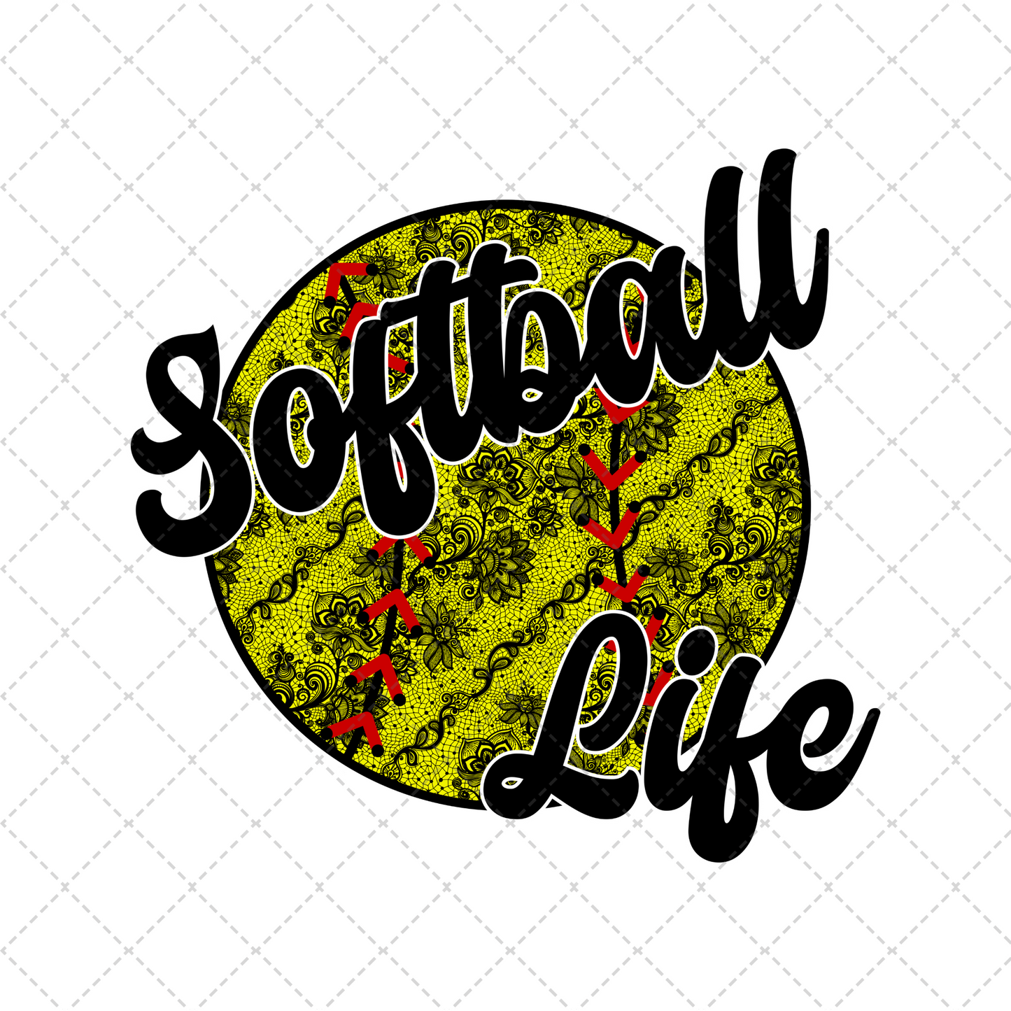 Lace Softball Life Transfer