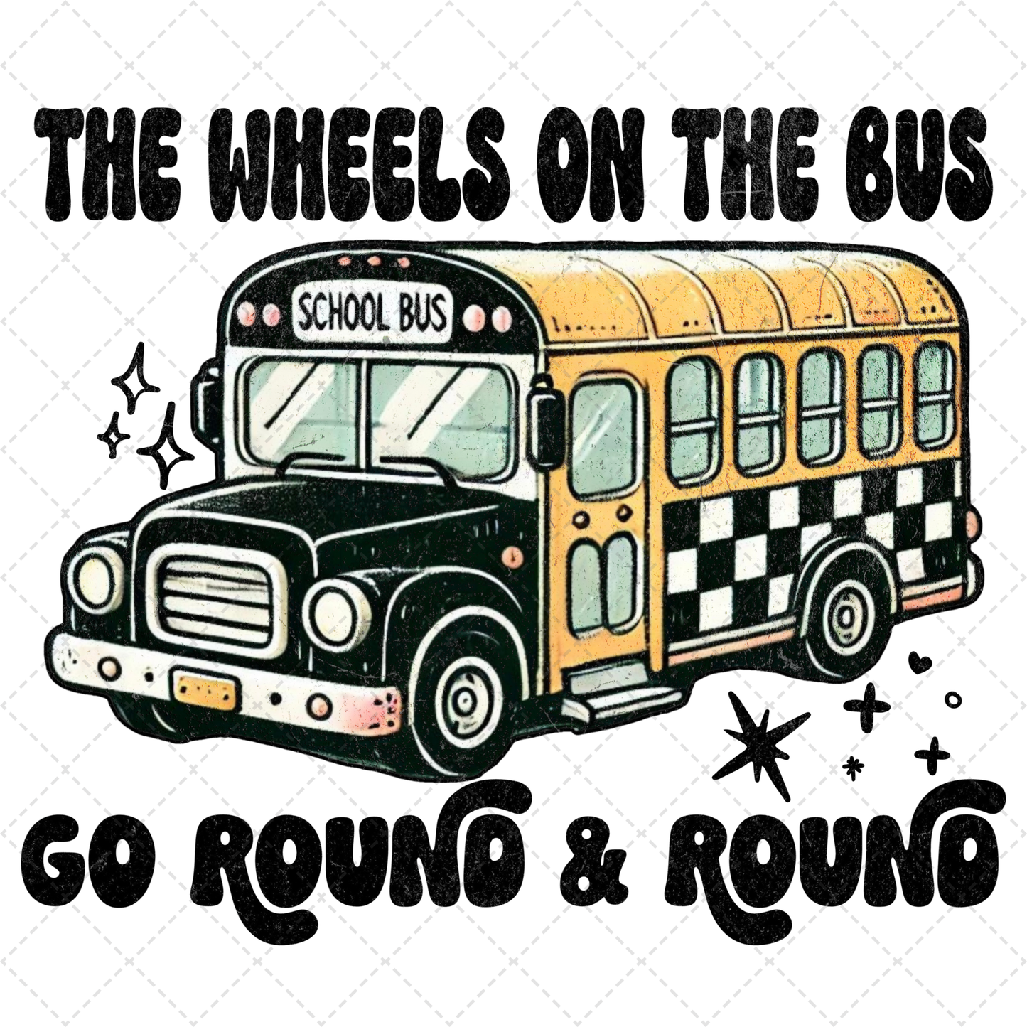 The Wheels On The Bus Go Round And Round Transfer