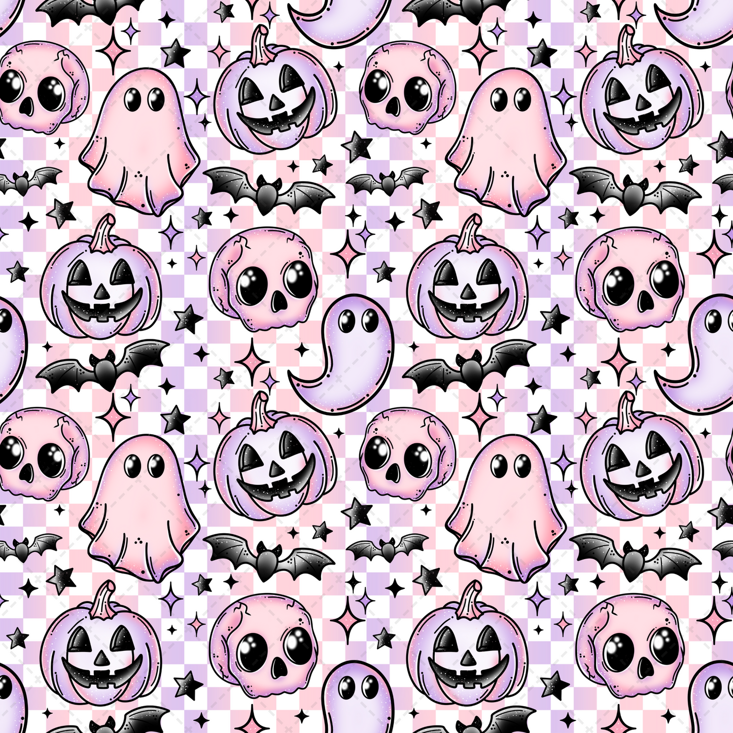 Pastel Spooky Seamless Tumbler Wrap