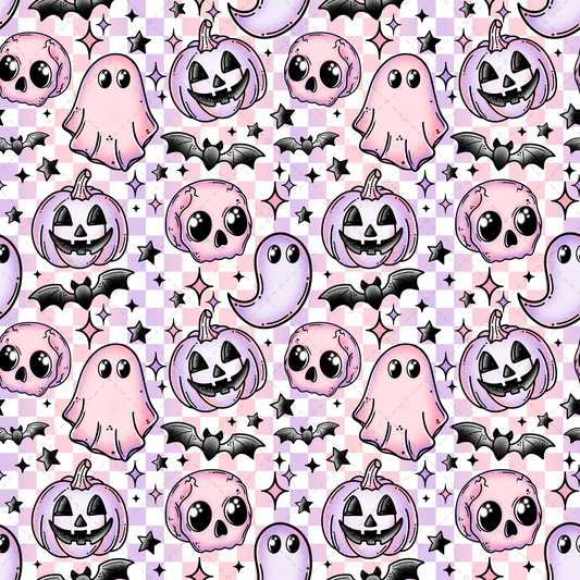 Pastel Spooky Seamless Tumbler Wrap