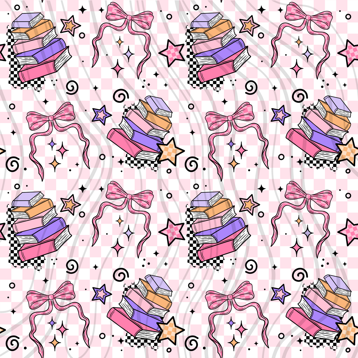 Bows And Books Seamless