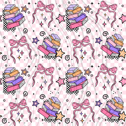 Bows And Books Seamless