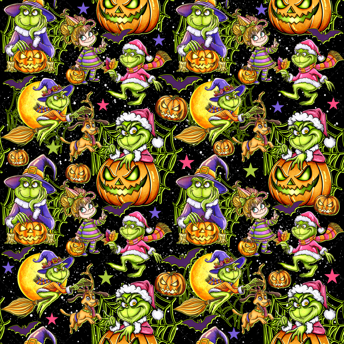 Spooky Green Guy Seamless Tumbler Wrap