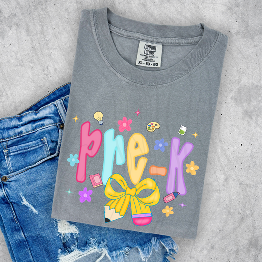 Bright Pre-K Coquette Transfer