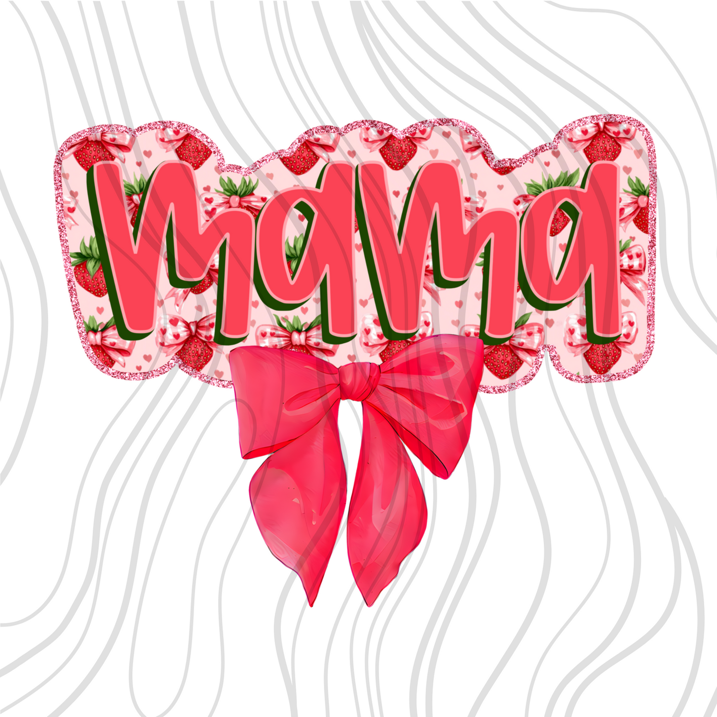 Mama Strawberry Coquette Transfer