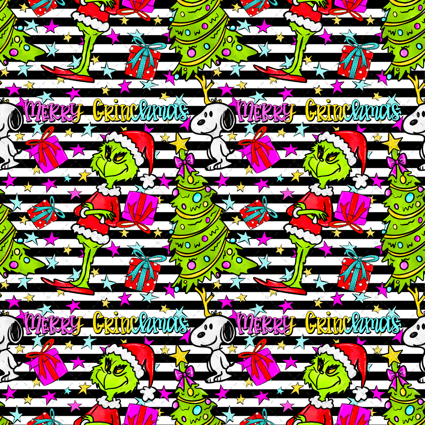 Merry Gmas Seamless Tumbler Transfer