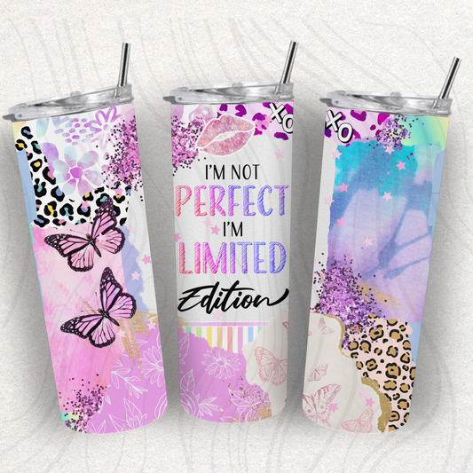 I'm Not Perfect Tumbler Wrap Transfer