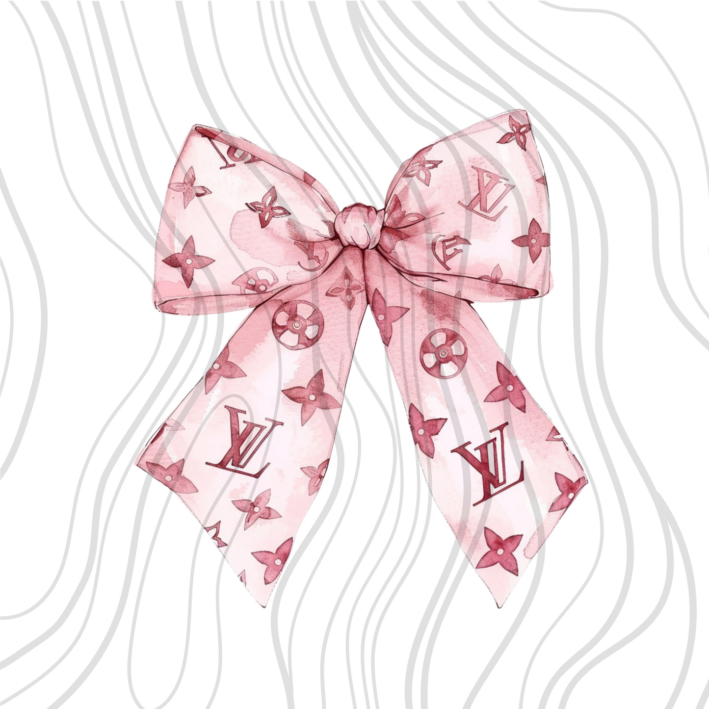 Bougie Pink Bow Transfer