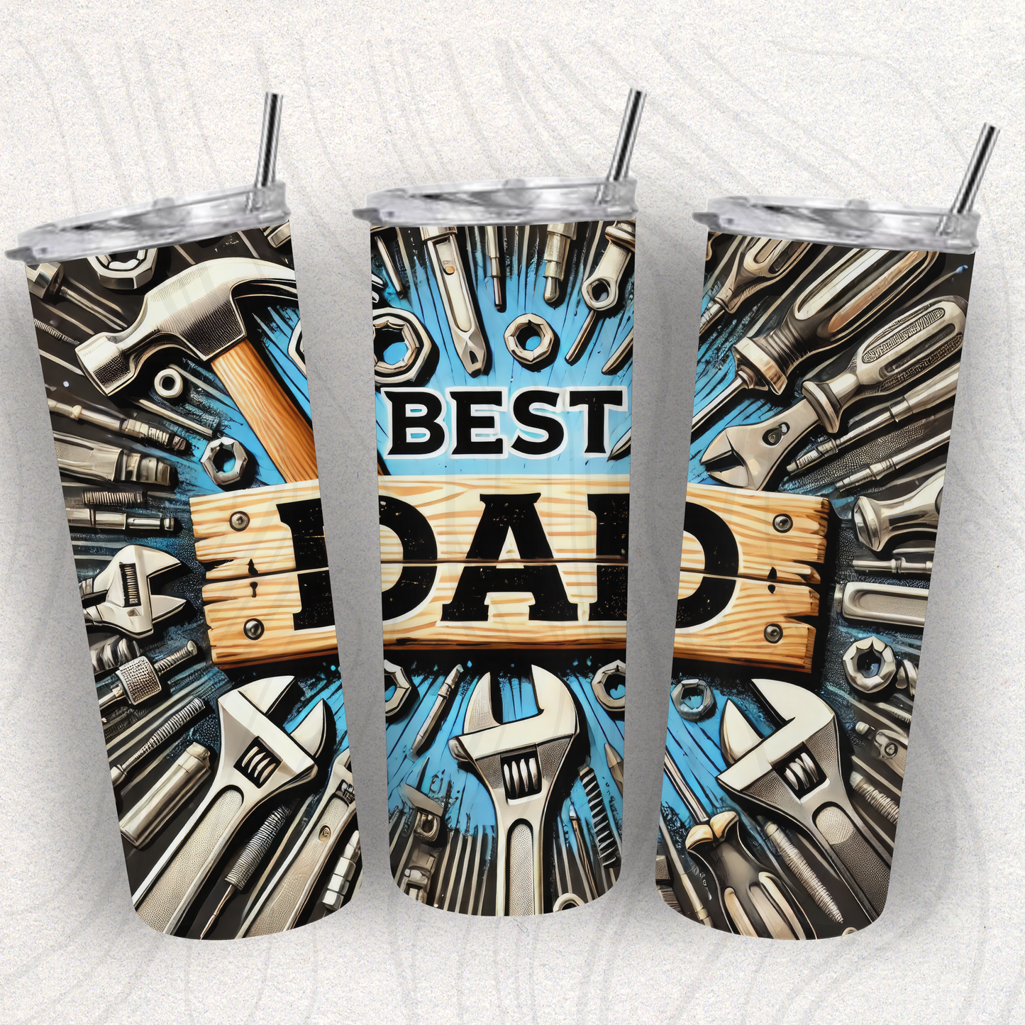 Best Dad Tumbler Wrap Transfer