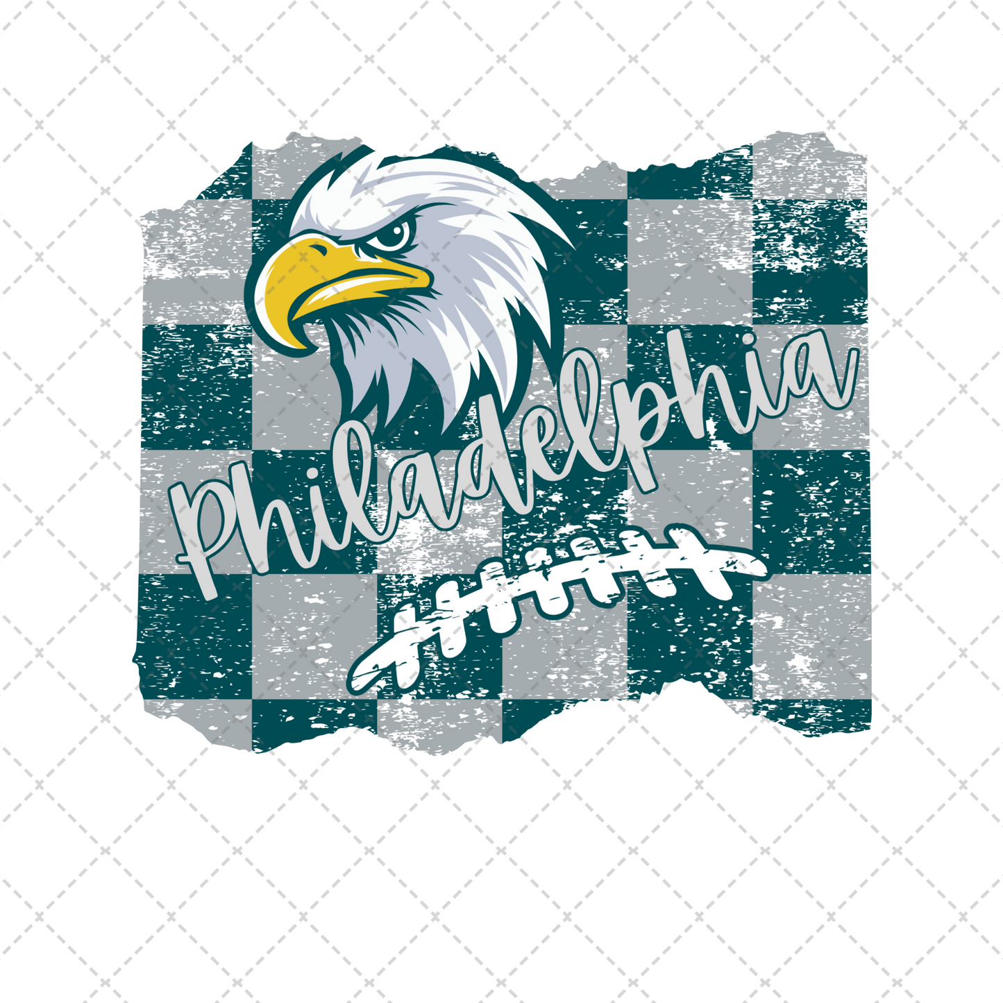 PE Checkered Distressed Transfer