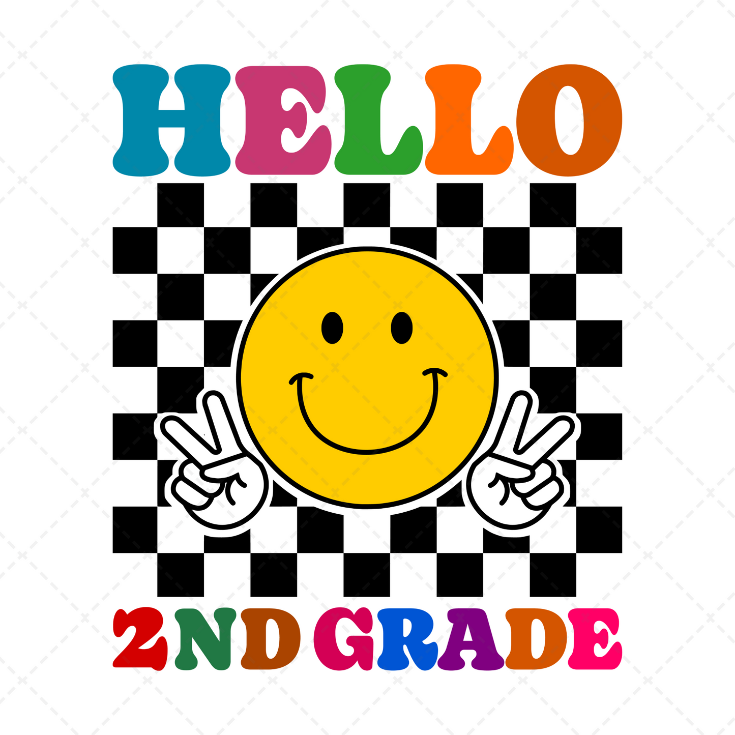 Hello 2nd Grade Smiley Transfer