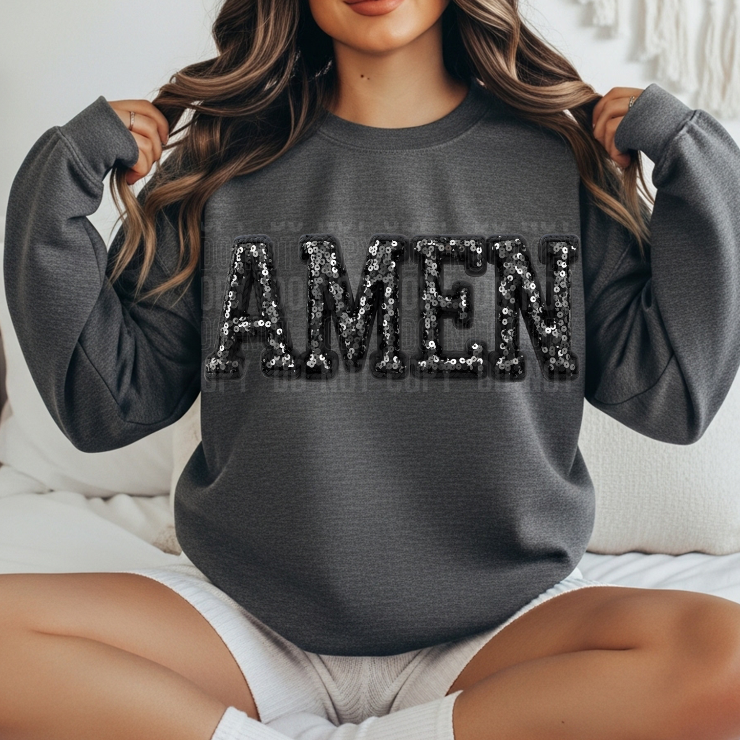 AMEN FAUX SEQUINS TRANSFER
