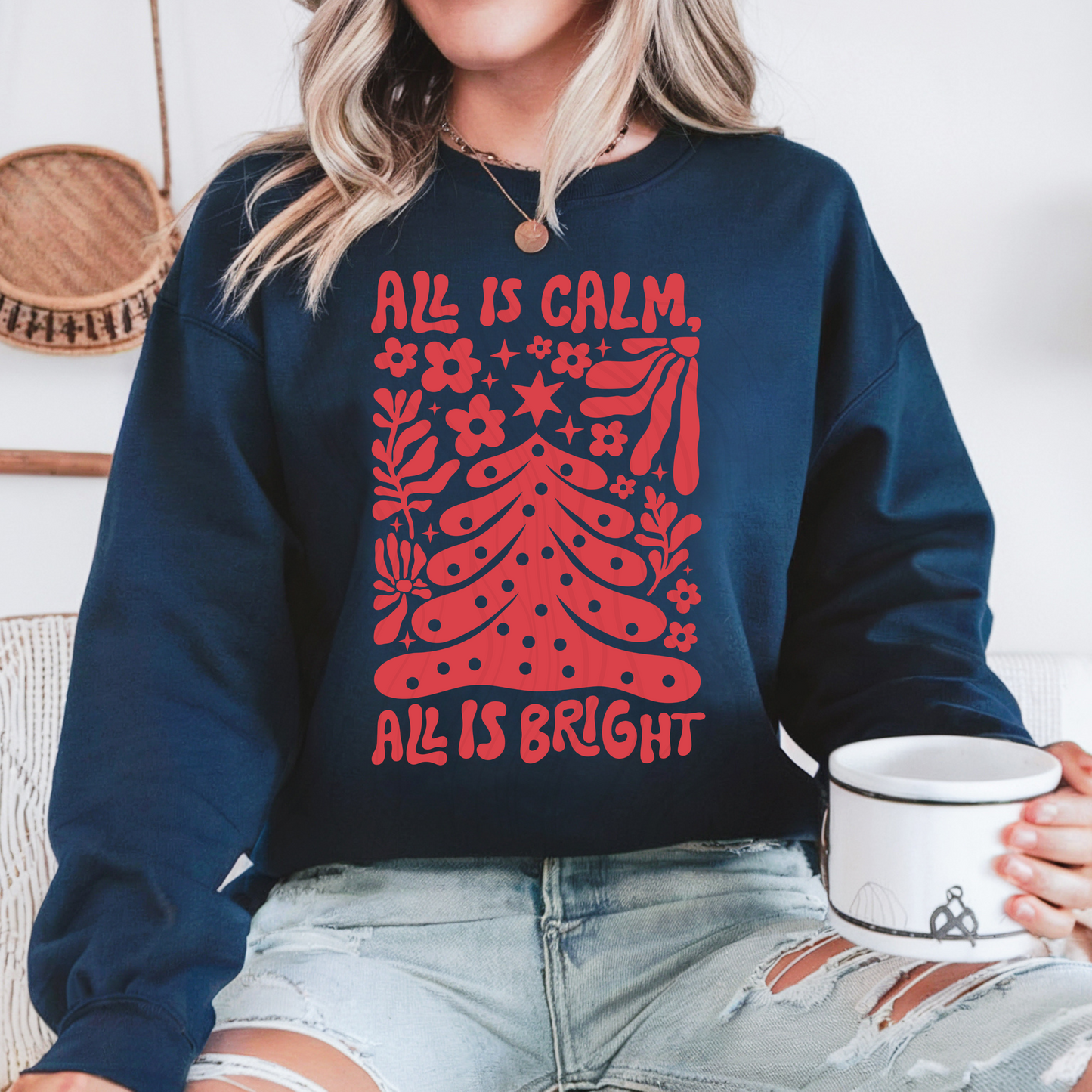All Is Calm White Transfer