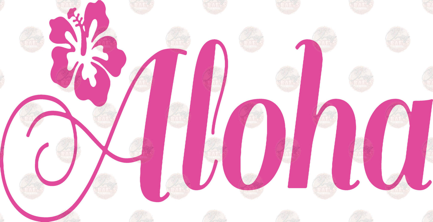 Aloha Pink Transfers
