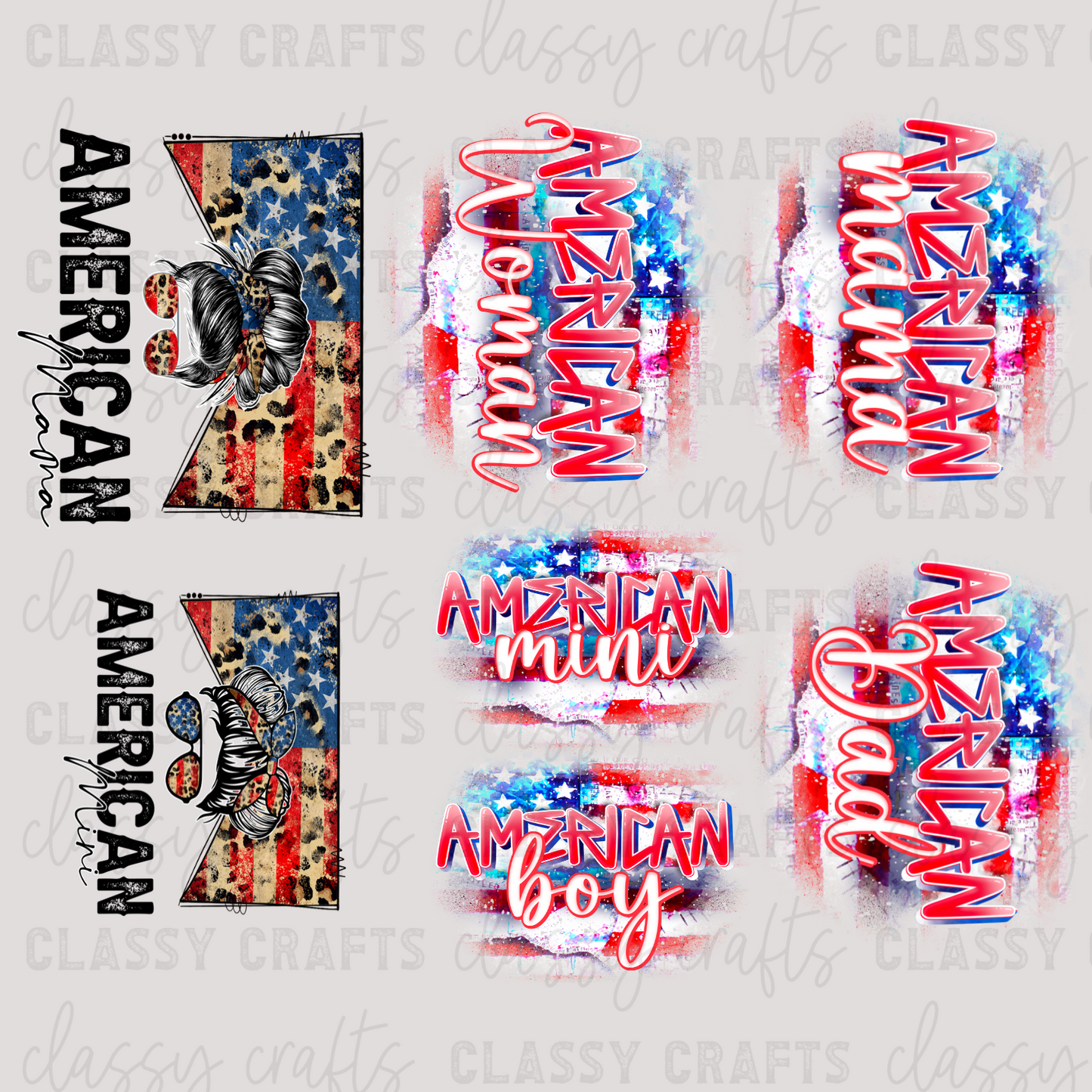 American Family  - 30x24 -PREMADE GANG SHEET (Copy)