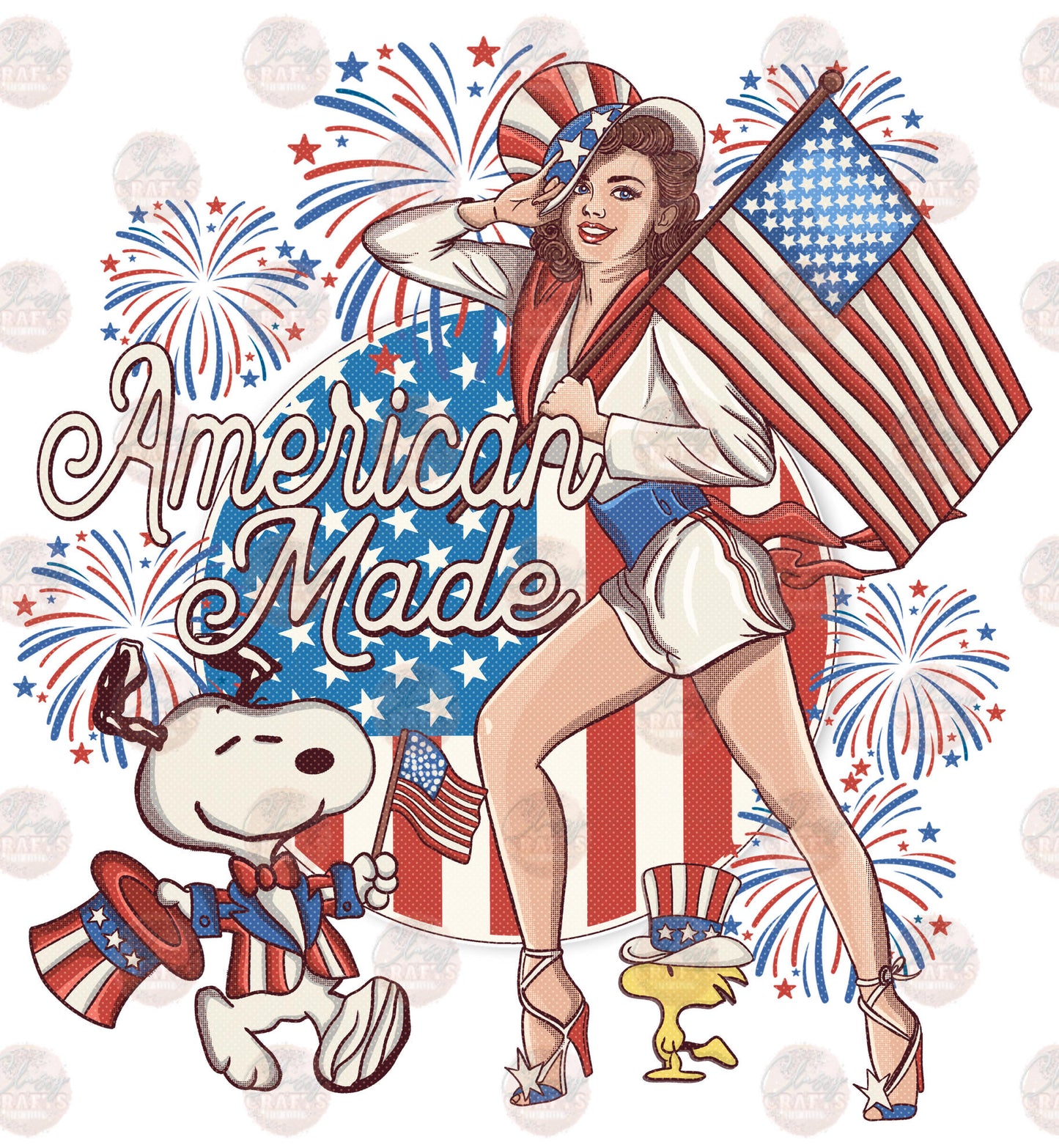 American Made Dog **TWO PART* SOLD SEPARATELY** Transfer