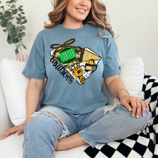 Andrews Yellow Jackets Game Day Coquette Transfer