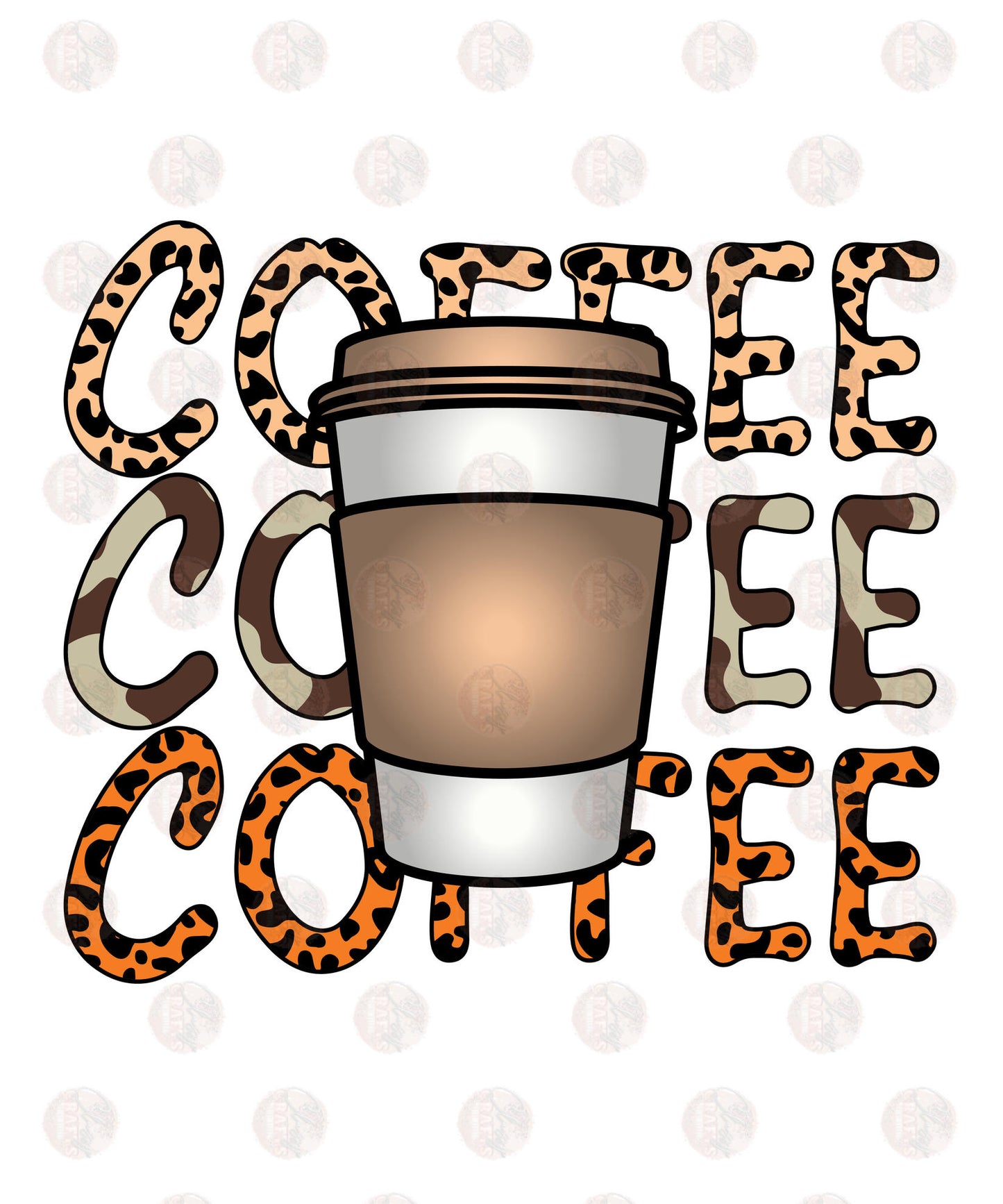 Animal Print Coffee Transfer