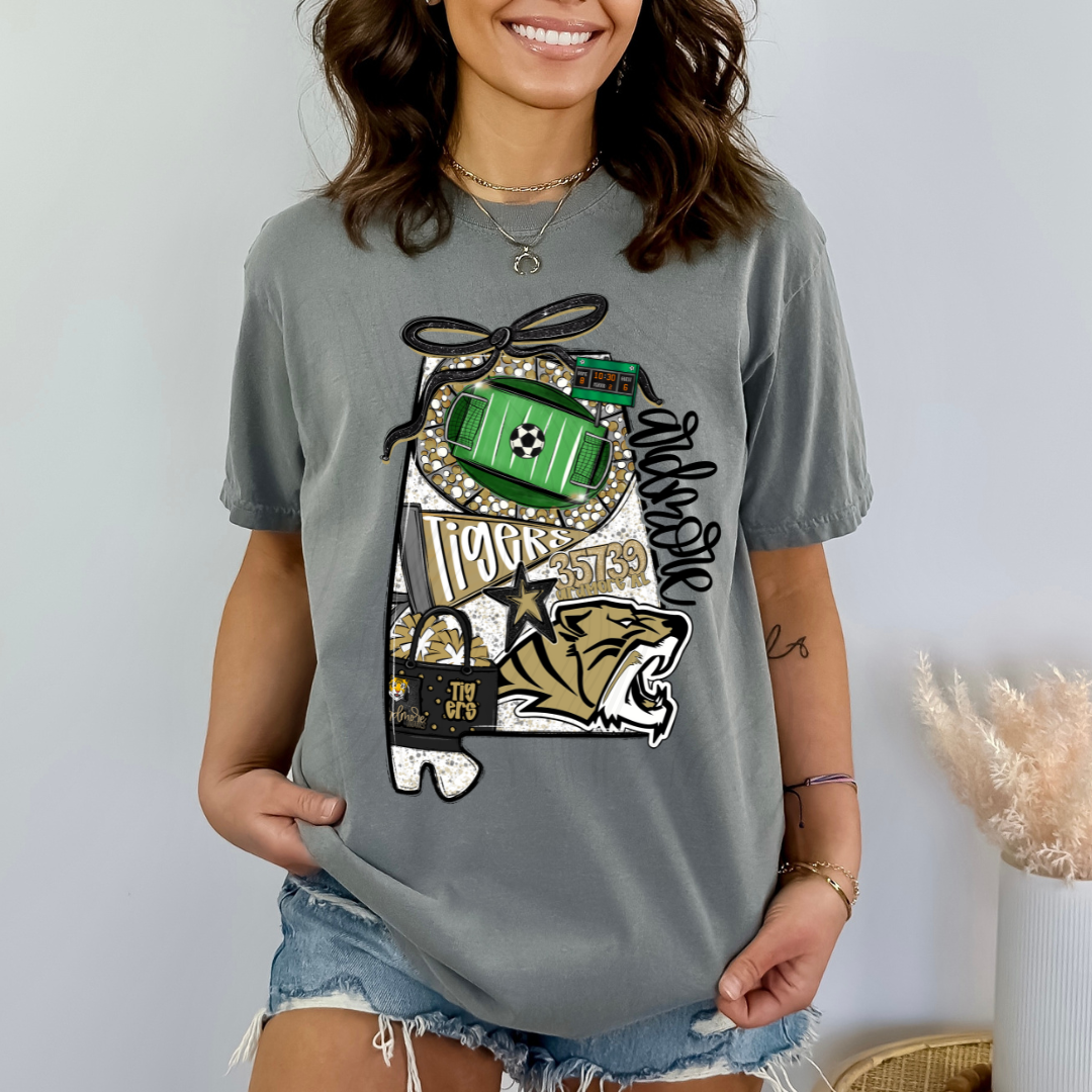 Ardmore Tigers Soccer Game Day Coquette Transfer