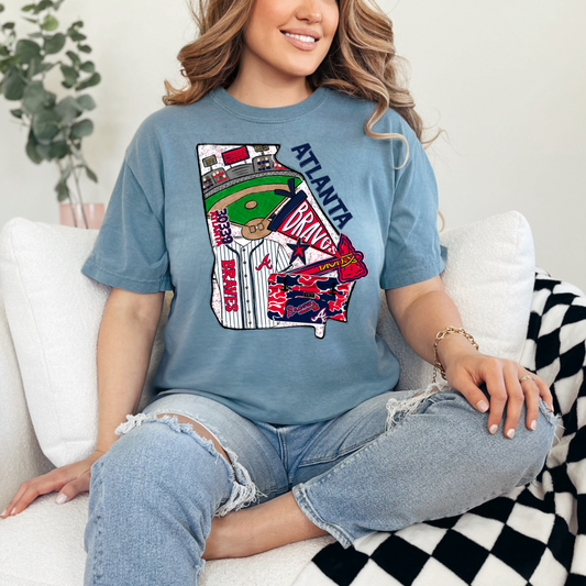 Atlanta Brave Dude Game Day Coquette Transfer
