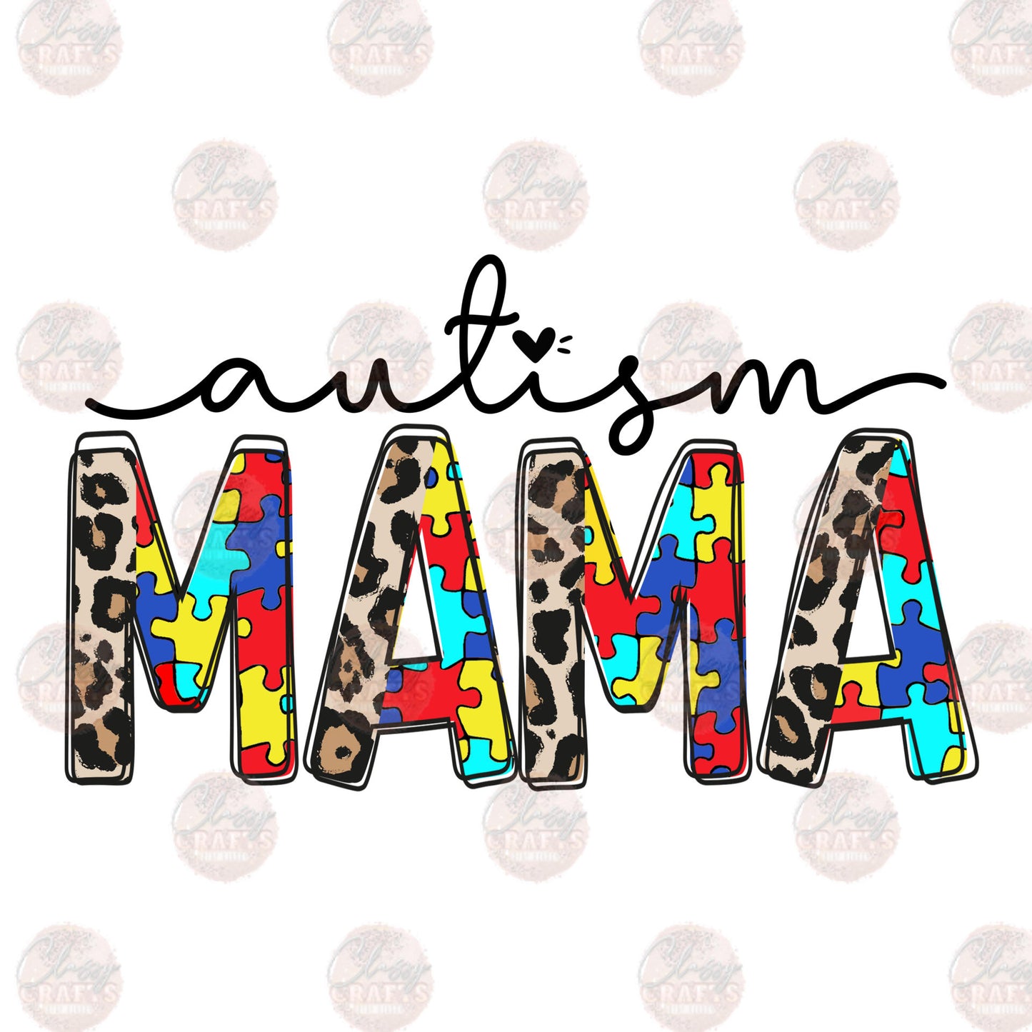 Autism Mama Leopard Transfer
