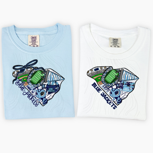 Aynor Blue Jackets Game Day Coquette Transfer