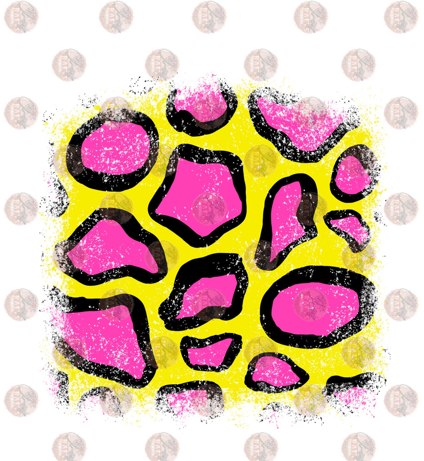 B.B. Tour Sleeve Pink Yellow Leopard Transfer