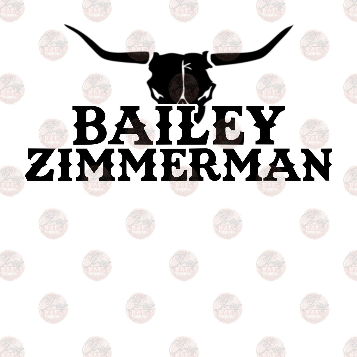 B.Z. Cow Skull Transfer