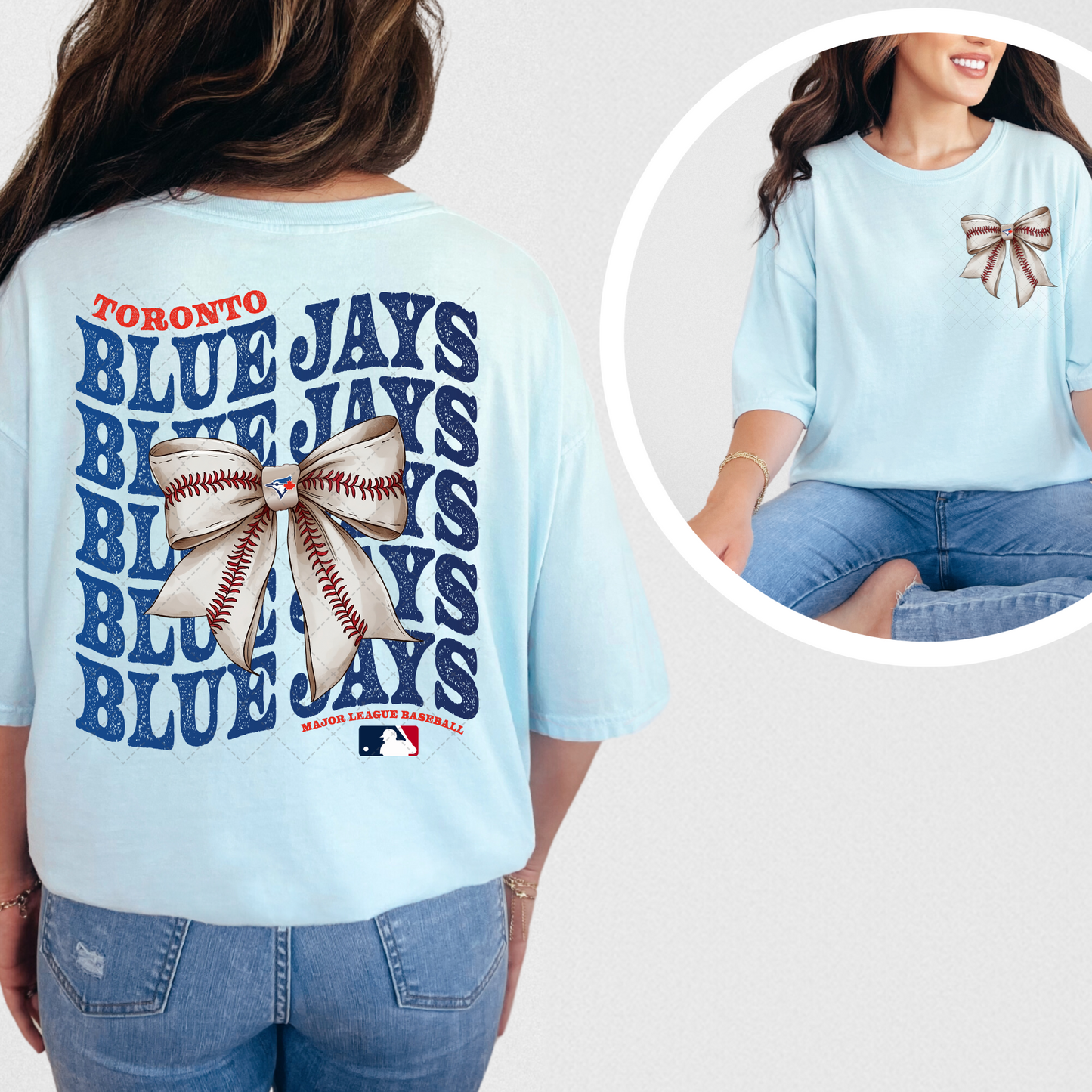 Blue Jays Coquette Transfer ** TWO PART* SOLD SEPARATELY**