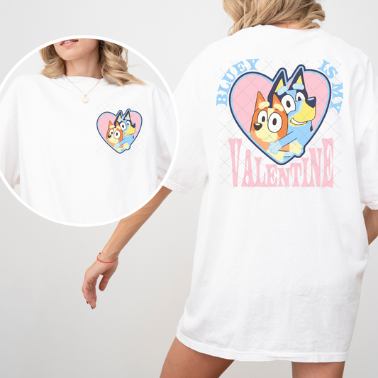 Blue Dog Is My Valentine Transfer ** TWO PART* SOLD SEPARATELY**