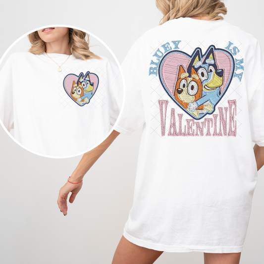 Blue Dog Is My Valentine Patch Transfer ** TWO PART* SOLD SEPARATELY**