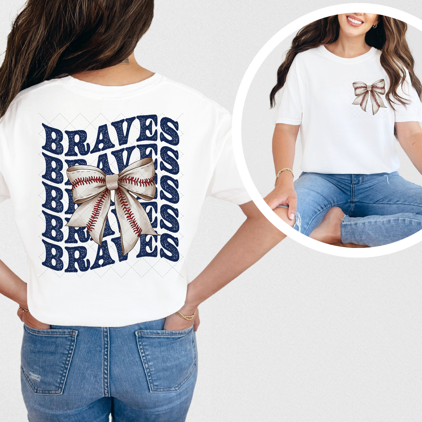 Braves Coquette Transfer ** TWO PART* SOLD SEPARATELY**