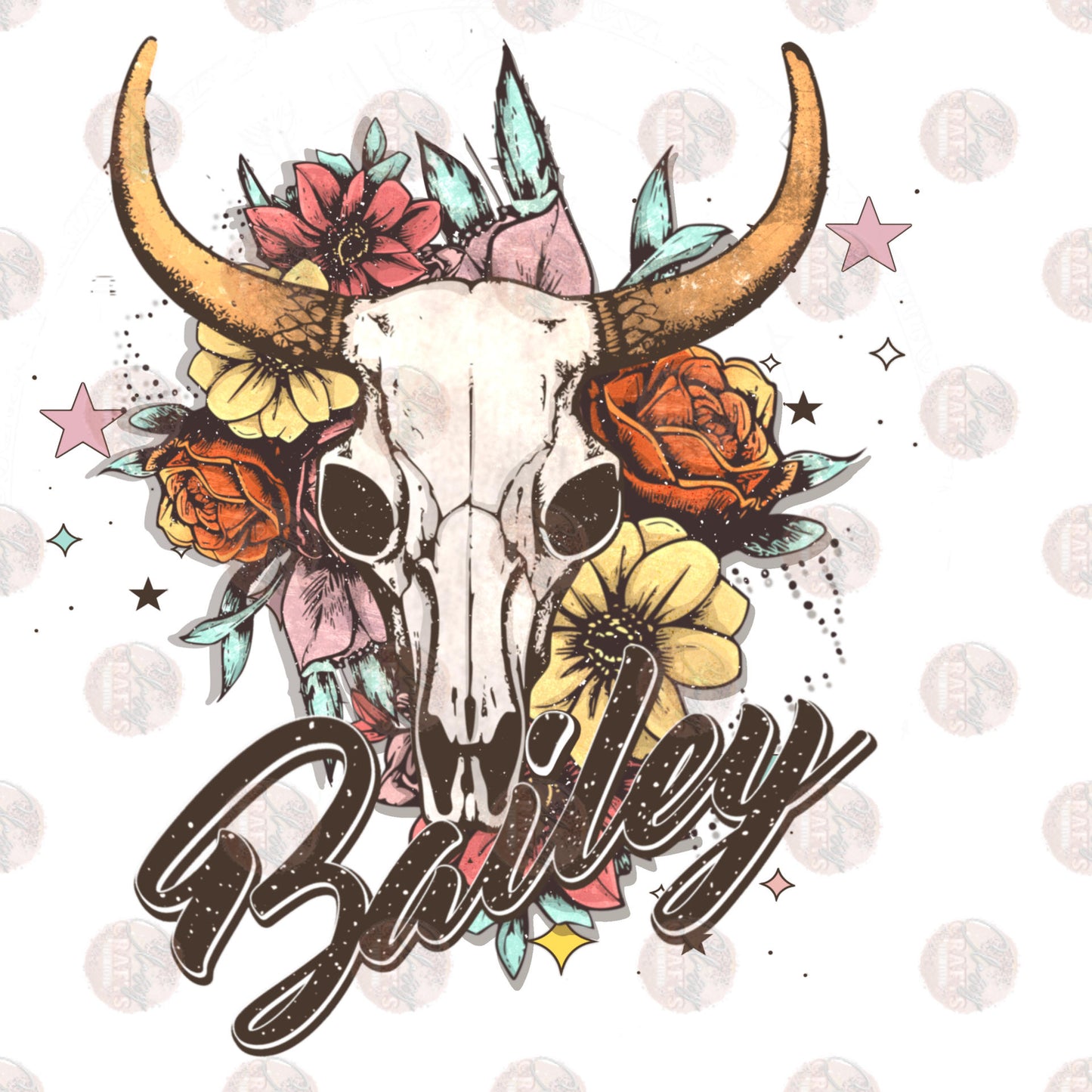 BZ Skull Two Part **Sold Separately** Transfer