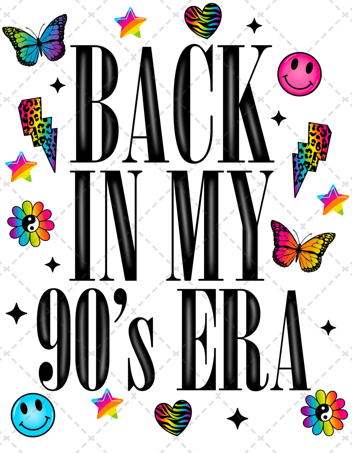 Back In My 90s Era Black **TWO PART* SOLD SEPARATELY** Transfer